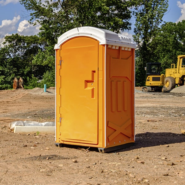 how often are the portable restrooms cleaned and serviced during a rental period in Homer OH